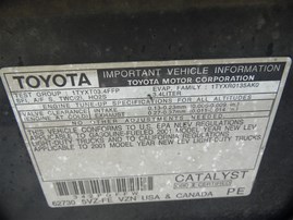 2001 Toyota 4Runner Limited 3.4L AT 4WD #Z22899